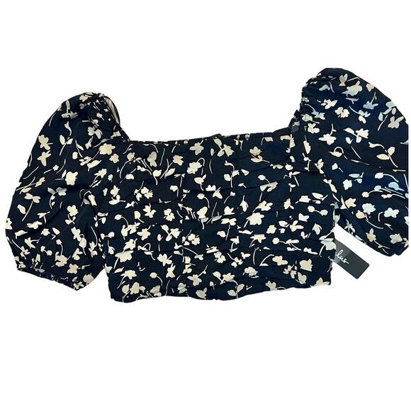 Lulus crop top NWT size M blue and cream - Picture 1 of 5
